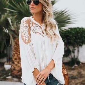 Formal Invitation Lace Blouse- cream